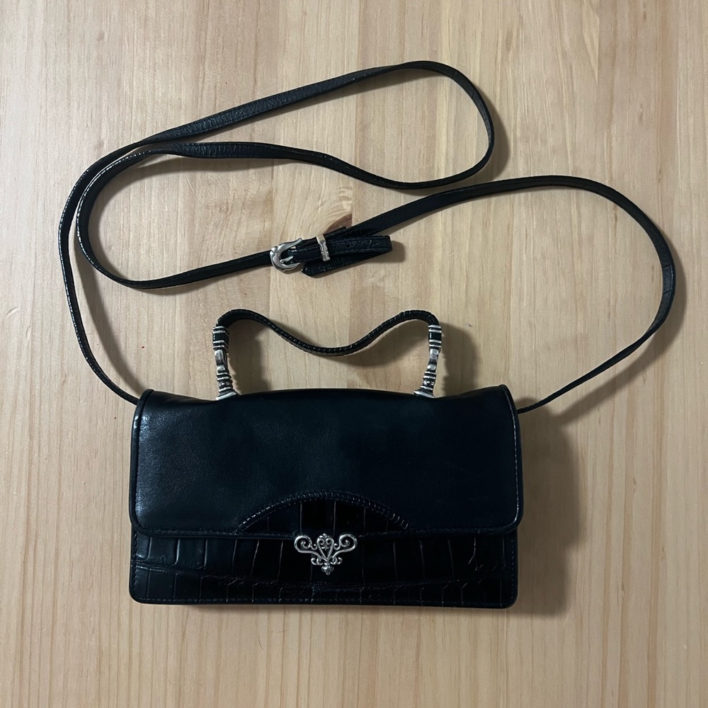 Brighton Leather Crossbody Clutch